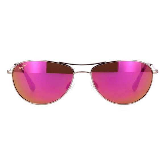 New MAUI JIM Baby Beach Gold Polarised Aviator P245 16R Sunglasses Women - Picture 2 of 4